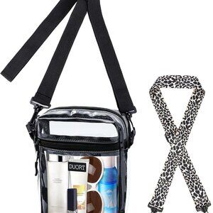 Clear Bag Stadium Approved, TPU Clear Purses Inside Pocket，Crossbody Bag Adjusta